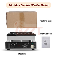 Prêt à expédier 110V USA Plug Heavy Duty Poffertjes Dutch Mini Pancake Maker Machine pour 36 Round Poffertjes Gaufrier