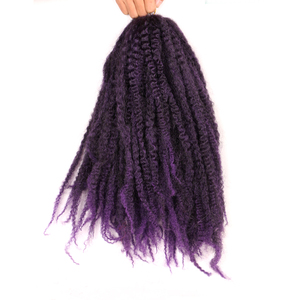 Cheveux synthétiques Afro Kinky Curly pour tresses au crochet, 18 pouces, style Marley Twist, extensions capillaires pour femmes noires - Product Image 5