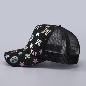 Gorra Trucker con Impresión Holográfica de Estrellas y Letras, Malla Transpirable, Logotipo OEM ODM, Uso Diario, Venta al Por Mayor - Product Image 2