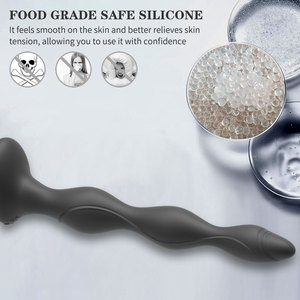 Anal vibratör popo fiş titreşimli isıtma şok Anal boncuk erkekler kadınlar için prostat masaj aleti elektrik çarpması 10 modları - Product Image 6