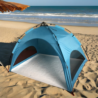 Wind Valley Tente de randonnée automatique pour 4 personnes Coque dure légère Imperméable Pop-Up Été Pliable Polyester Abri Soleil Extérieur