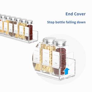 Manufacturer Custom Simple Design <b>Clear</b> Mounted <b>Acrylic</b> Spice Rack Organizer - Product Image 2