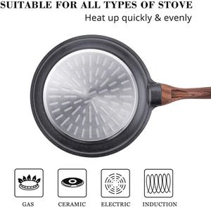 Tốt Nhất Bán Đá Đồ Nấu Nướng Đầu Bếp Của Pan Với Tay Cầm Bằng Gỗ Lớp Phủ Bằng Đá Cẩm Thạch Chảo - Product Image 5