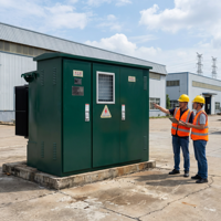 Poste de transformation compact 10 kV de type américain, 50-1600 kVA, préfabriqué, certifié CE ISO, prix usine OEM