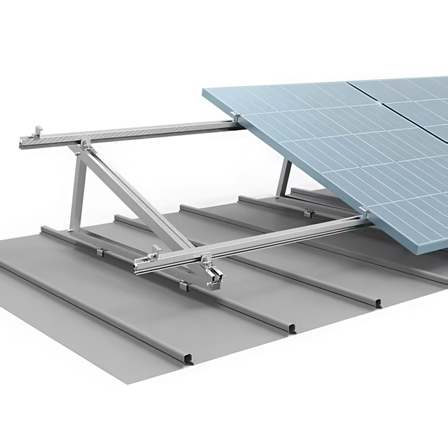 Hot Sell Adjustable-Angle Triangle Solar Panel Roof Mounting Structure System with Roof Clamp Kit