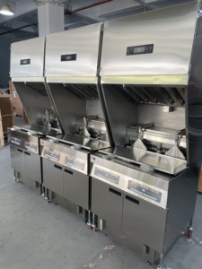 Freidora Eléctrica Comercial de 2 Tanques para Patatas Fritas, con 4 Cestas de Elevación Automática, Sistema de Extracción de Humos <span class=keywords><strong>y</strong></span> Sistema de Filtrado de Aceite - Product Image 2