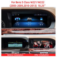 Radio con Pantalla Táctil Android 13 de 10.25 Pulgadas, GPS, CarPlay Inalámbrico, Compatible con Mercedes W221 Clase S W216 CL 2006-2015