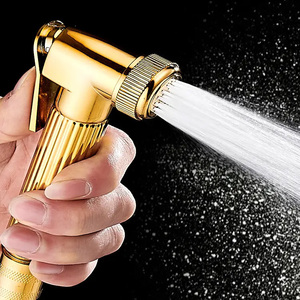 HUBEN Grifo Termostático Monomando de Acero Inoxidable con Botón Negro y Dorado, Cerámico, Cromado, con <span class=keywords><strong>Ducha</strong></span> de Lluvia Presurizada - Product Image 2