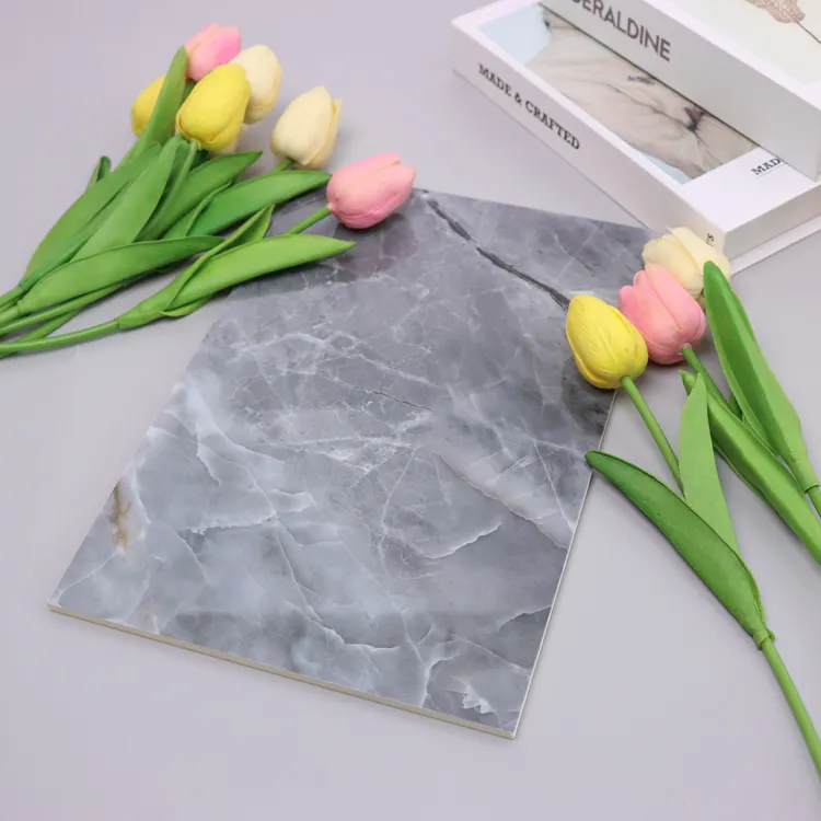 High Glossy 3D Customized Printing Marble sheet & Slotted Seamless wpc pvc Wall Board Bendable Bamboo Charcoal Wood Veneer
