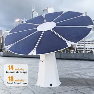 Smart flower solar and wind power system with Sunflower Panel inverter 3kw energy storage systems 3kva solar power system