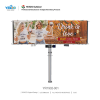 Structure en acier Q235 conçue pour panneau d'affichage LED rétroéclairé, résistance aux intempéries IP65, montage au sol pour usage commercial extérieur