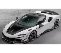Body Kit Serat Karbon Kering Berkualitas Tinggi Model M Ukuran Kecil 3K untuk Upgrade Ferrari SF90 dengan Gaya M, Termasuk Lip Depan, Diffuser Belakang, dan Side Skirt