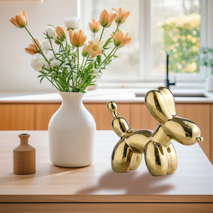 Statue de <span class=keywords><strong>chien</strong></span> en céramique de petite taille, style Art déco moderne, électro-plaquée, argent, or, rose, logo personnalisé pour le salon, la salle à manger, la maison - Product Image 5