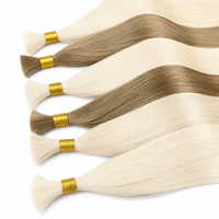 Cheveux humains bruts en vrac sans trame pour tressage, extensions de cheveux humains vierges alignées sur les cuticules, cheveux en vrac pour perruques