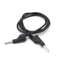 Fiche banane en cuivre multimètre câble de Test empilable double connecteurs 4mm utilisation électronique 1000V longueur nominale 100mm