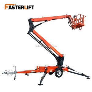 Vente flash : Équipement de levage de grue, plateforme de travail aérienne hydraulique électrique, nacelle articulée à flèche araignée avec godet - Product Image 2