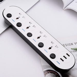 General Electric Power Strip 4 Way International Universal Outlets Extension Socket con USB ABS para uso en el <span class=keywords><strong>hogar</strong></span> y la Oficina - Product Image 2