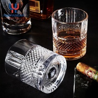 Coffret cadeau whisky de qualité supérieure avec logo personnalisé Pierres à whisky en acier inoxydable Roches transparentes Verres Boîte en cuir-pour occasions