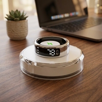 Edelstahl Smart Ring mit LED-Display Tragbarer Gesundheitsmonitor Gestensteuerung Fernkamera IP68 5ATM