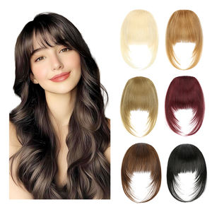 Venta al por mayor de <span class=keywords><strong>flequillo</strong></span> de pelo sintético <span class=keywords><strong>recto</strong></span> <span class=keywords><strong>flequillo</strong></span> de pelo falso Clip frontal grueso en <span class=keywords><strong>flequillo</strong></span> para las mujeres - Product Image 1
