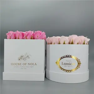 Luxurious Romantic Colorful Flower Gifts Factory Manufactured Creative Packaging Custom Attractive Square Box for Packing