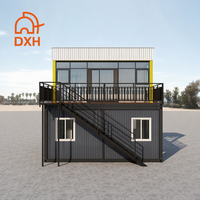 Maison préfabriquée modulaire moderne personnalisée DXH, villa en conteneur avec isolation thermique pour appartement, café, bureau, camping