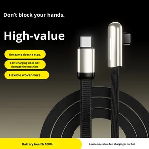 <span class=keywords><strong>Cavo</strong></span> dati intrecciato a gomito 100W per <span class=keywords><strong>Apple</strong></span> per <span class=keywords><strong>cavo</strong></span> di ricarica veloce di tipo Huawei-C compatibile con <span class=keywords><strong>iPhone</strong></span> 16 <span class=keywords><strong>cavo</strong></span> di ricarica per telefono cellulare - Product Image 4