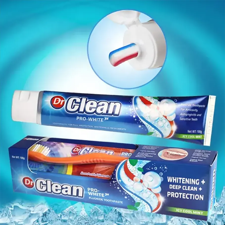 Hochwertige Ice Cool Mint Fluorid Langlebigkeit Grundreinigung für Erwachsene Zahnpasta für empfindliche Zähne