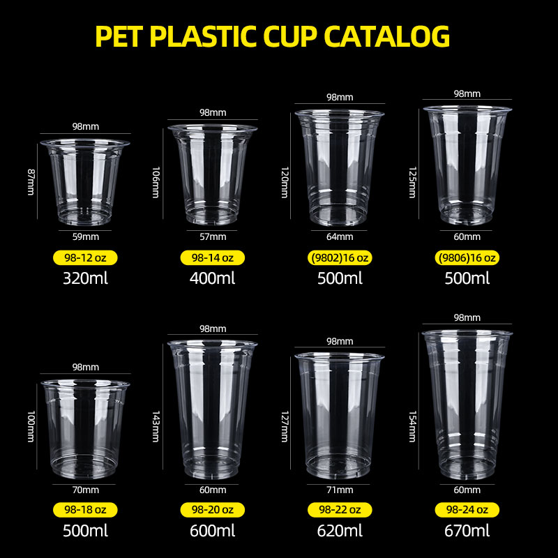 Vasos de PET transparente