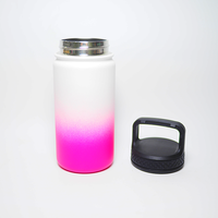 Bouteille d'eau isotherme portable personnalisable avec logo, double paroi, sans BPA, anti-fuite, avec bec verseur et poignée mousqueton pour activités sportives en extérieur