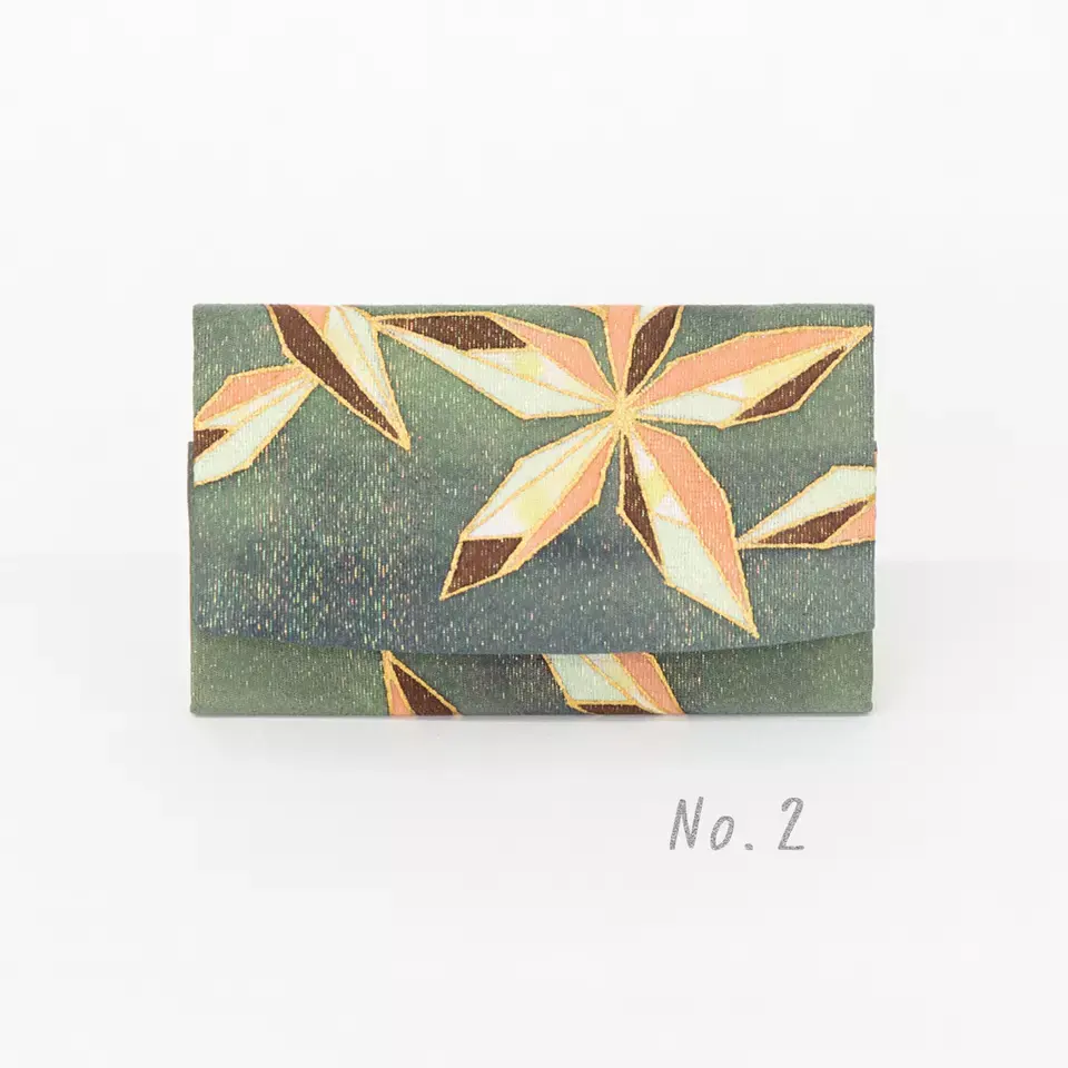 Handicraft Japanese raw silk fabric case business card holder