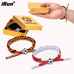 <span class=keywords><strong>IRun</strong></span> Custom Creativity Shoestring Fútbol Pulsera Trenzada Recuerdo Tejido Cordones Pulsera para Hombres y Mujeres - Product Image 1