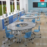 Bureau d'apprentissage modulaire pour salle de classe avec réglage en hauteur par les fabricants