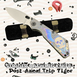 Cuchillo Plegable Strider SMF Angel Death MSC Batwing, Acero Inoxidable de Grado OEM DIY, 4.5mm de Grosor, Mango de Titanio, Hoja con Punta de Clip - Product Image 2