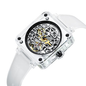 Montre Homme Automatique Mécanique Squelette Saphir OEM Personnalisée Étanche avec Aiguille en Silicone de Hangzhou pour Cadeau du Nouvel An - Product Image 2