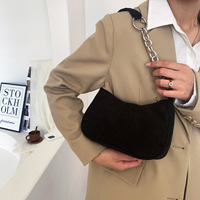Nouveau sac à bandoulière en velours côtelé pour femme, style rétro, en peluche, avec fermeture éclair, sac fourre-tout tendance à sangle unique