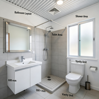 Plan de conception de maison sud-africaine personnalisé pour maison à 2 chambres avec salle de bain, design intérieur et construction magnifique
