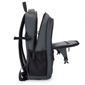 Custom Designer <b>Laptop</b> Leather Backpack Mochila Business Waterproof School Student <b>Bags</b> Travel <b>Women</b> Backpack with Usb Charger - Product Image 3
