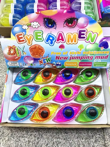 Luccicante divertente fai da te ciondolo giocattolo melma grande occhio oro/argento polvere di cristallo fango algency kit gelatina congelata argilla melma trasparente - Product Image 3