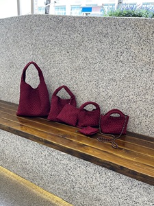 新入荷卸売カスタマイズAncoraレッドトートバッグ織りナイロンハンドバッグ女性用高級財布とハンドバッグ - Product Image 2