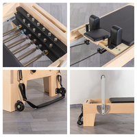 Réformateur de Pilates en bois d'érable Machine de réformateur de Pilates de haute qualité Équipement de Pilates en bois avec tour