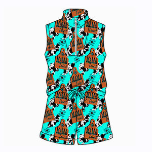 Nouveautés de l'été : Costume pour garçons personnalisé en couleur/motif, avec short <span class=keywords><strong>sans</strong></span> manches et fermeture éclair, pour tenue d'enfant - Product Image 4