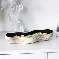 Fantaisie personnalisé solide plat de service fruits bonbons artisanat décoration sur mesure forme résine plateau assiette de fruits pour cadeau