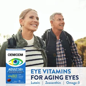 Gélules de lutéine, suppléments minéraux de vitamines pour la santé des yeux, sans OGM sans gluten yeux secs soutien de la santé visuelle pour adulte