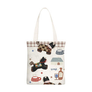 Bolso de Lona con Estampado de Serigrafía de Dibujos Animados Bonitos, Estilo <span class=keywords><strong>Instagram</strong></span>, <span class=keywords><strong>para</strong></span> Mujer, de un Solo Hombro, Sencillo, <span class=keywords><strong>para</strong></span> Estudiantes, Colección Invierno 2025, con Cremallera - Product Image 5