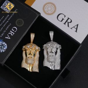 Hip Hop Religious Jewelry Iced Out <b>Vvs</b> Moissanite Fashion Charms Big Jesus Pendants 925 Sterling Silver Gpld Plated - Product Image 2