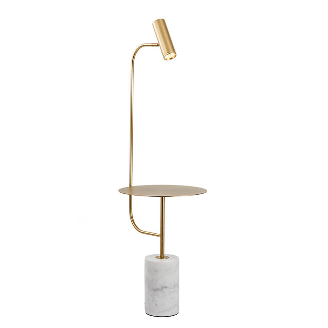 Postmodern Nordic Style Iron Vertical Floor Lamp with LED Light and Foot Switch for Living Room Hotel Villa Bedroom