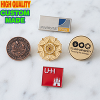 Épingles de revers personnalisées, badges métalliques ailes de faucon héraldiques pour costumes, blazers, sacs à dos, souvenir d'honneur culturel, sans rouille, production rapide