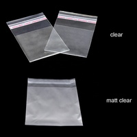 Vente en gros de sacs d'emballage transparents mats pour snacks et aliments mini sacs autocollants en plastique pour échantillons de biscuits en stock