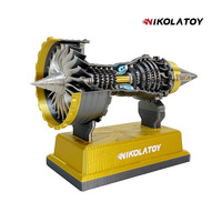La vitrine de passe-temps de turbofan d'avion Trent900 de modèle de moteur d'aviation de Nikolatoy peut être démarrée